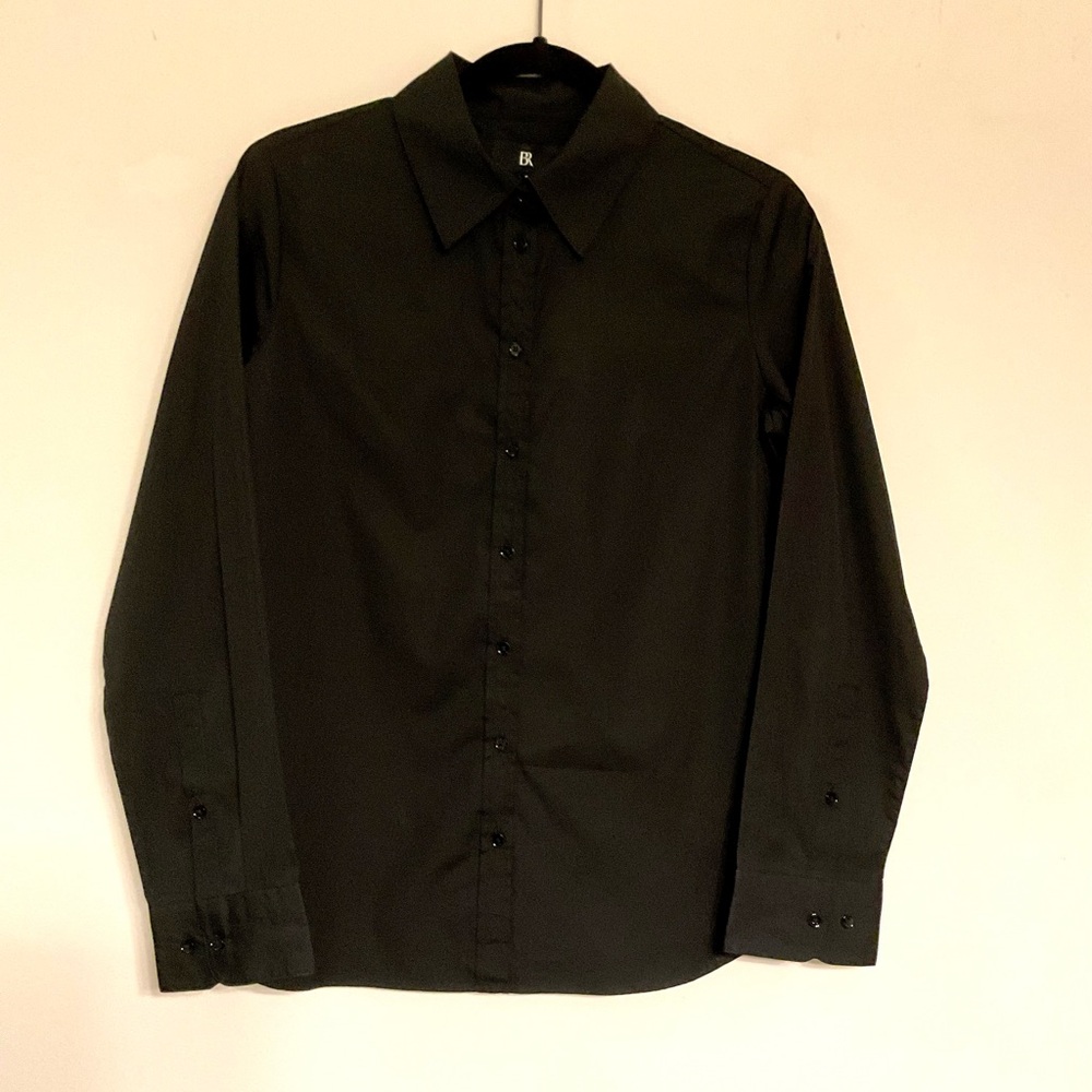 Banana Republic Long Sleeve “Perfect Shirt”~Size Small~Black~NWOT